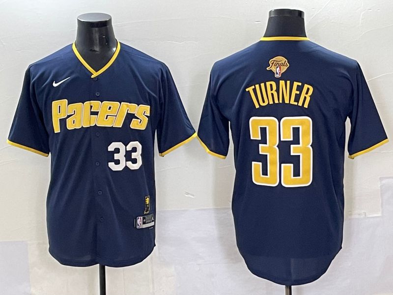 Men 2025 Indiana Pacers #33 Turner Blue Joint Name NBA Jersey style 23->indiana pacers->NBA Jersey